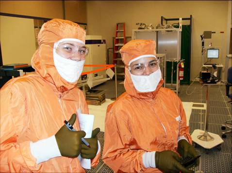 ChBE grad students in the "Fab Lab" Clean Room