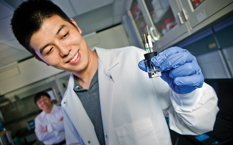 Undergrad student conducts research